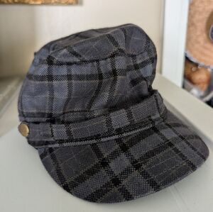 Penguin Plaid Newsboy Cadet Cap